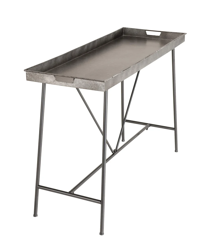 MACABANE HABY Table, Zinc, Anthracite, 111,5X41,5X76,5