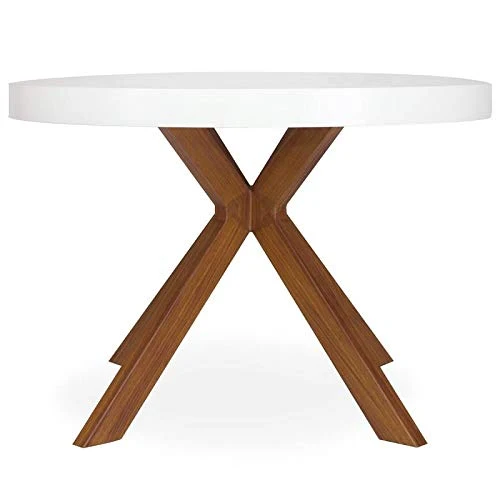 Paris Prix - Table Ronde Extensible zefane 160-260cm Blanc