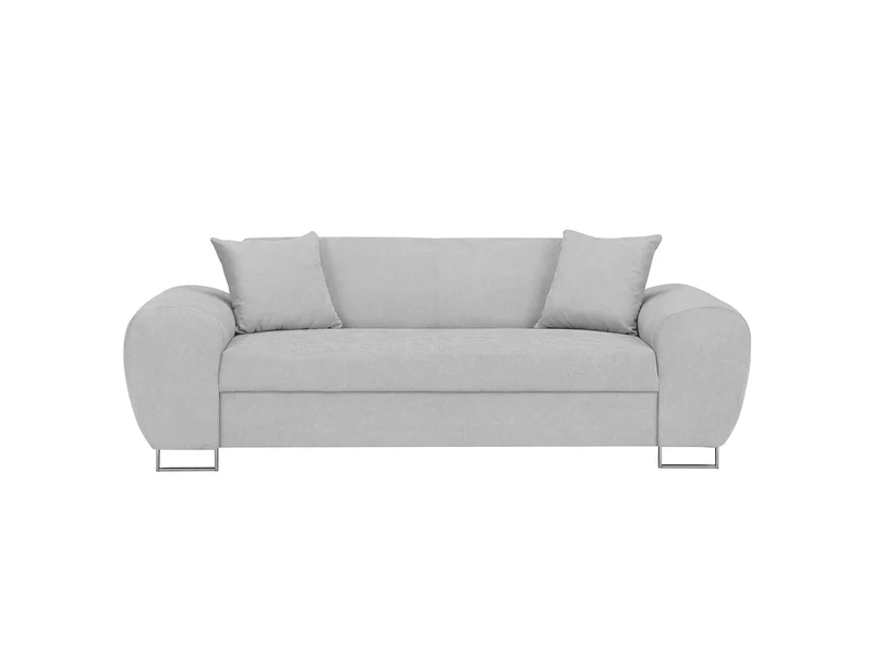 Kooko Home Canapé 3 Places, Tissu, Gris Clair, 204 x 90 x 73,5 cm