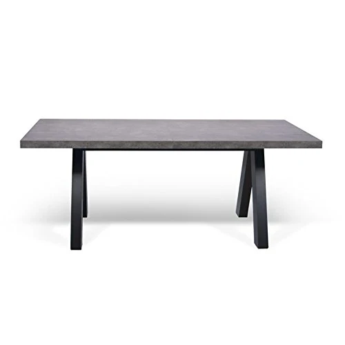 Paris Prix - Temahome - Table De Repas Extensible apex 200-250cm Béton & Noir Mat