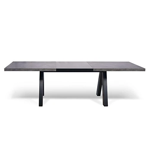 Paris Prix - Temahome - Table De Repas Extensible apex 200-250cm Béton & Noir Mat