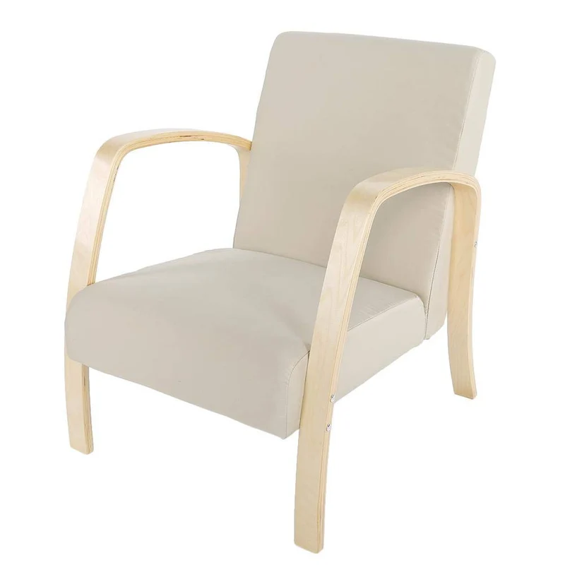 Estink Fauteuil en Bois, Fauteuil inclinable, Fauteuil en Bouleau Bois, Fauteuil de Jardin en Bois, pour extérieur, Jardin, Porche, Restaurant, Bar, hôtel, aménagement paysager, 60 x 67 x 78 cm