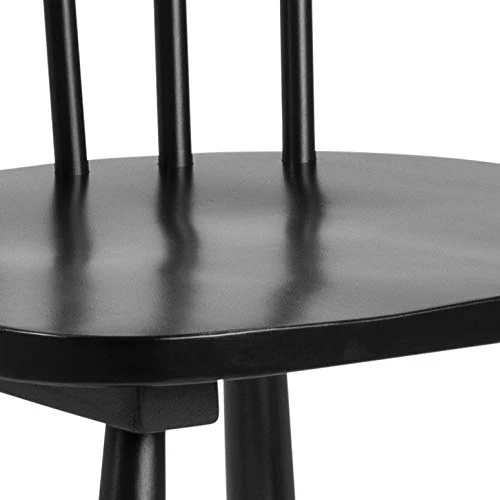 AC Design Furniture Susanne Chaises de Salle à Manger, Bois, Noir, L: 48 x l: 48,5 x H: 86 cm