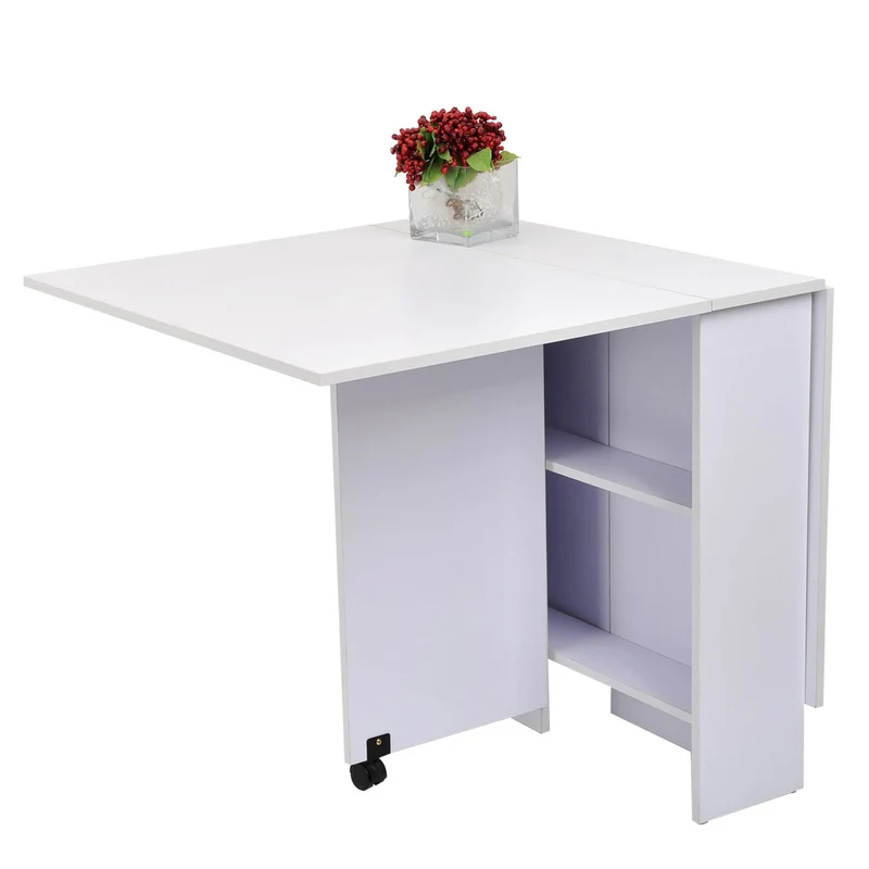 Table de cuisine salle a manger pliable amovible tres pratique en panneaux de particules