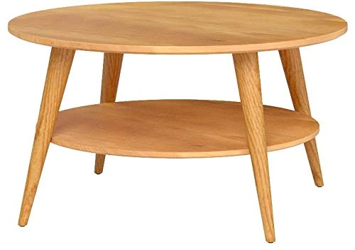 HomeTrends4You Stella Table Basse, Chêne, wildeiche massiv geölt, 80 x 80 x 45 cm