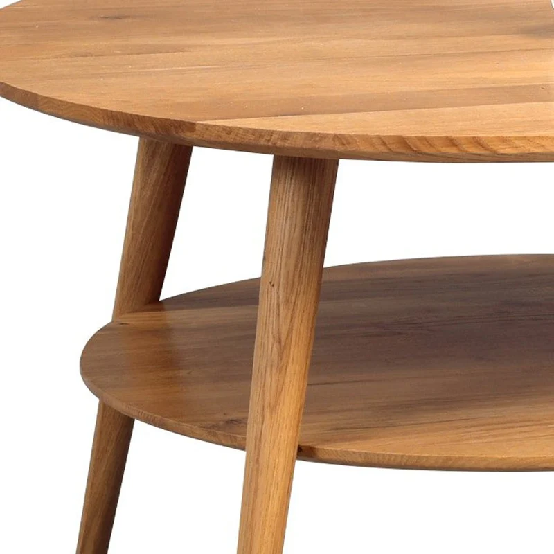 HomeTrends4You Stella Table Basse, Chêne, wildeiche massiv geölt, 80 x 80 x 45 cm