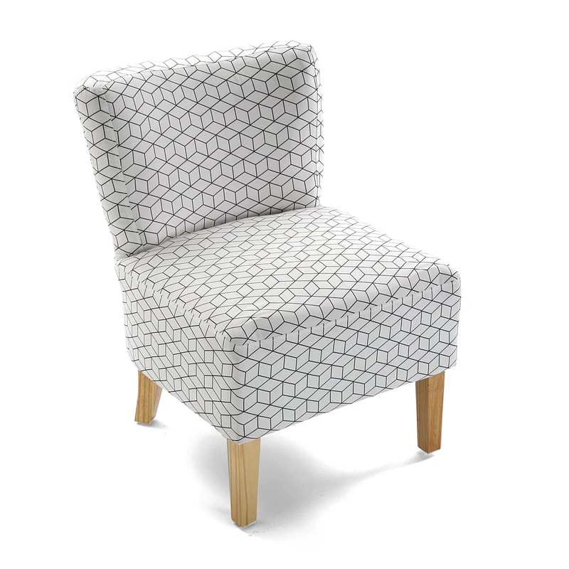 Versa 19500952 - Fauteuil avec Motif géométrique Cubes, Couleur Gris
