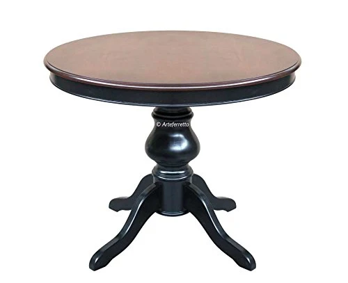Arteferretto Table à Manger Extensible Bicolore - diamètre 100 cm