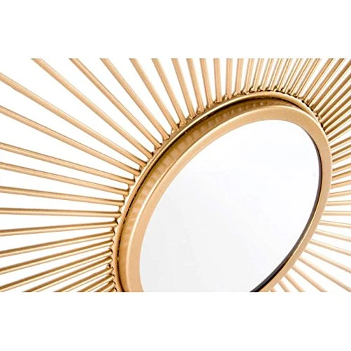 Miroir mural décoratif Doré Métal Verre 55 cm A