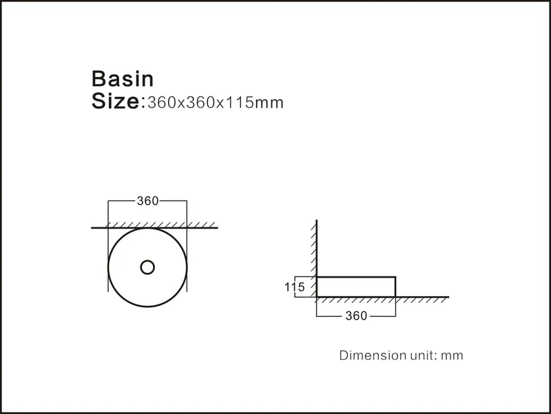 STARBATH PLUS Vasque À Poser Salle De Bain Céramique Forme Rond Lavabo 35 x 35 x 12 cm SFINCIL (Cuivre)