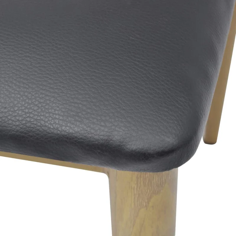 binzhoueushopping chaises pour Salon, DE Salle à Manger Noires, Cuir Artificiel,2 unités 50 x 52 x 78 cm