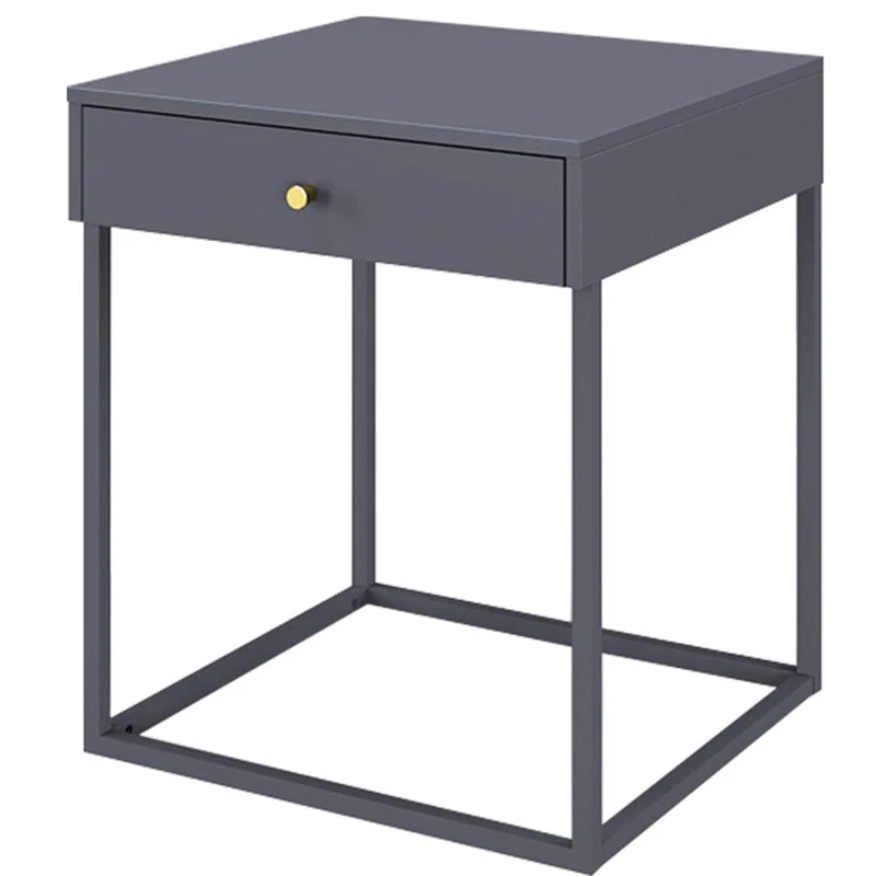 Table de Chevet de Cabinet de tiroir en métal, capacité de Charge Forte et Durable, Lourde, appropriée au Salon de Chambre à Coucher, etc. FKYGDQ (Color : Gray)