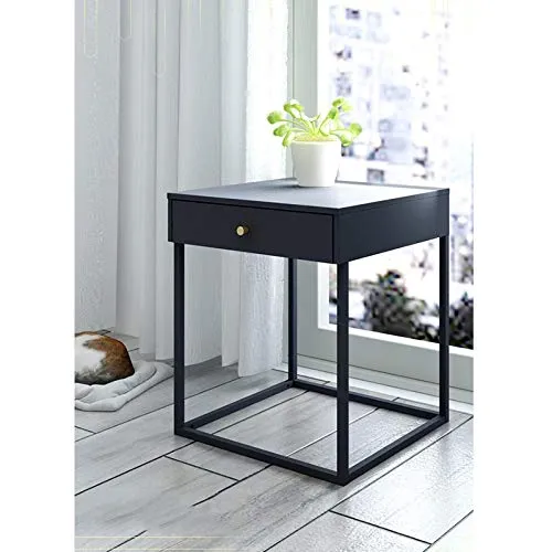 Table de Chevet de Cabinet de tiroir en métal, capacité de Charge Forte et Durable, Lourde, appropriée au Salon de Chambre à Coucher, etc. FKYGDQ (Color : Gray)