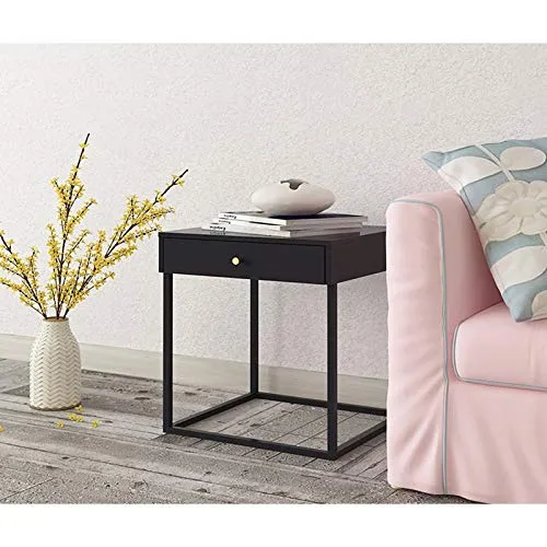 Table de Chevet de Cabinet de tiroir en métal, capacité de Charge Forte et Durable, Lourde, appropriée au Salon de Chambre à Coucher, etc. FKYGDQ (Color : Gray)