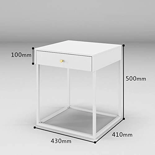 Table de Chevet de Cabinet de tiroir en métal, capacité de Charge Forte et Durable, Lourde, appropriée au Salon de Chambre à Coucher, etc. FKYGDQ (Color : Gray)