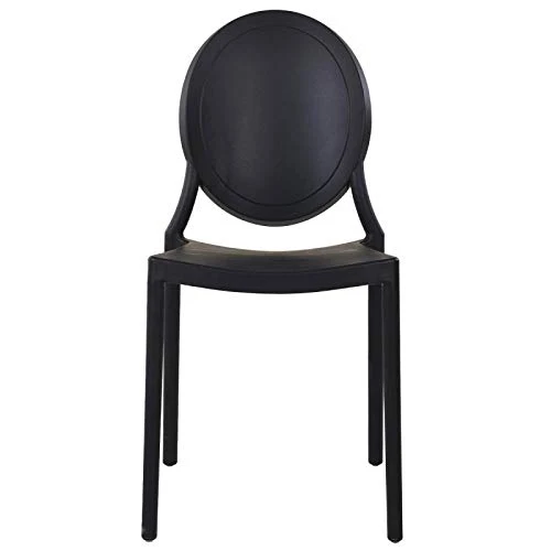 Paris Prix - Lot De 4 Chaises Médaillon ovaly 85cm Noir