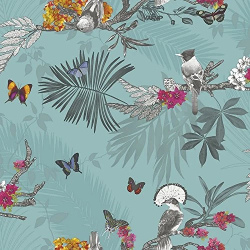 Arthouse 661205 Collection Enchantment Papier peint, Türkis, 53 cm x 10.05 m