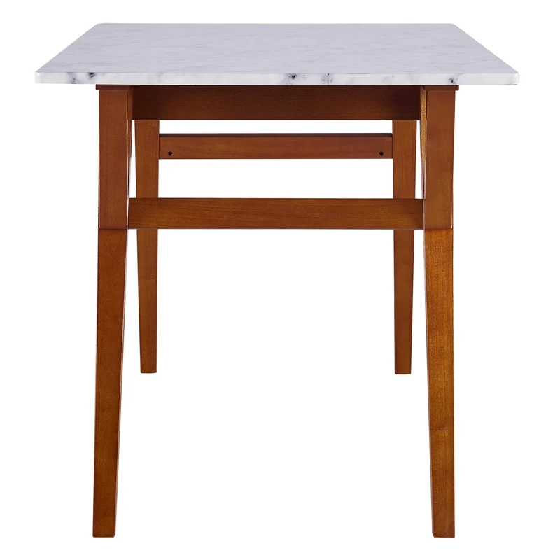 Versanora - Ashton rectangulaire à Manger Faux marbre Table- / Noyer VNF-00079W