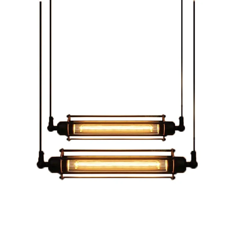 BXL 2 × Suspension Suspension Industrielle Vintage Lustre FlûTe Rustique Plafonnier RéTro Luminaire pour Restaurant Couloir Café Chambre à Coucher éTudier Pub Club