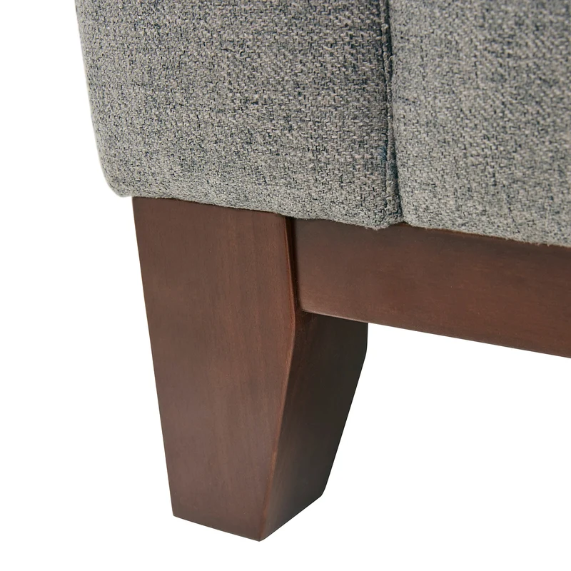 Marque Amazon - Rivet North End - Fauteuil d'appoint moderne à structure en bois visible, Gris tissé