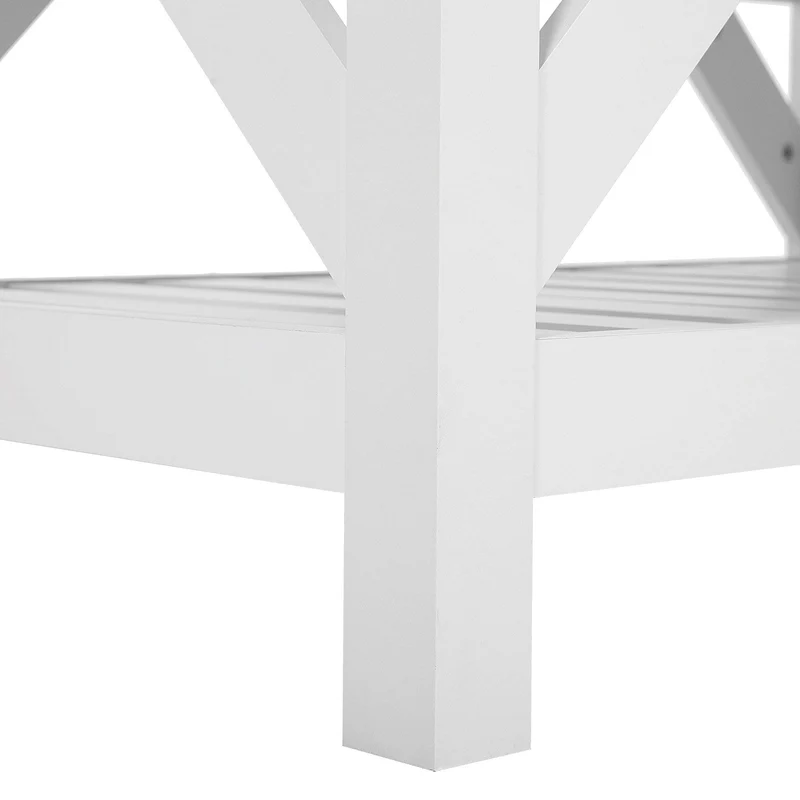 Beliani Table Basse Bois Clair/Blanc 100 x 60 cm Savannah