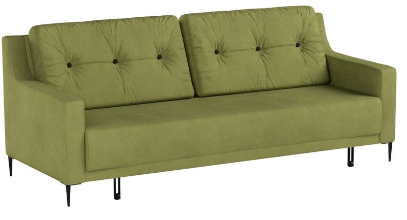 Bobochic BERGEN Canapé de 3 places convertible Vert 222 x 92 x 90 cm
