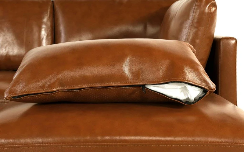 BHDesign LOFT - Canapé d'angle Moderne Contemporain - Cuir - Marron Clair