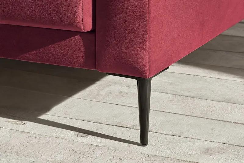 Bobochic BERGEN Canapé de 3 places convertible Rouge 222 x 92 x 90 cm
