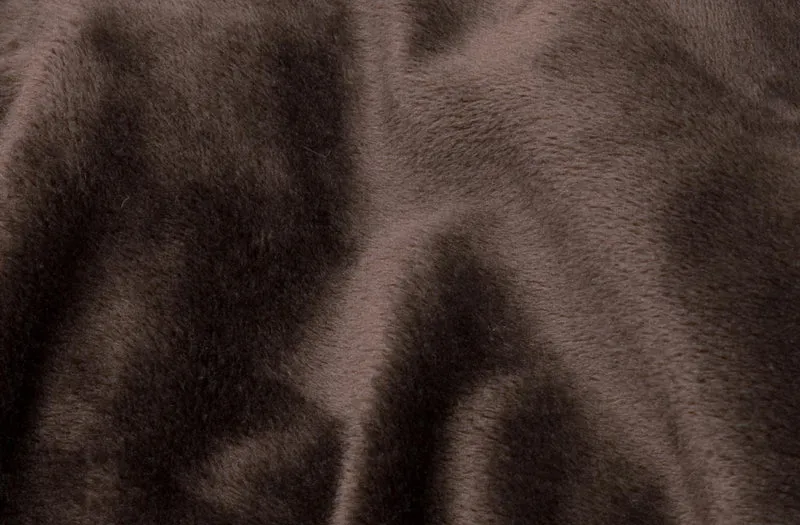 Couverture en fourrure en fausse fourrure loup gris/marron 220 x 240 cm