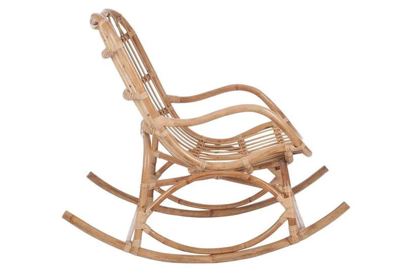 Jolipa Fauteuil à Bascule, Rotin, Naturel, 110x66x93 cm