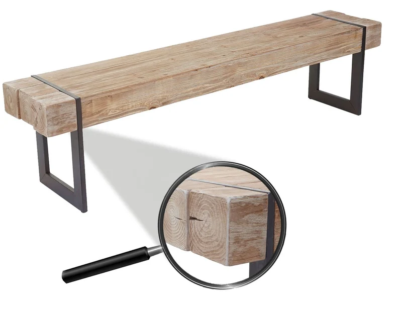 Mendler Banc Salle à Manger HWC-A15, Sapin Massif Rustique ~ 160cm