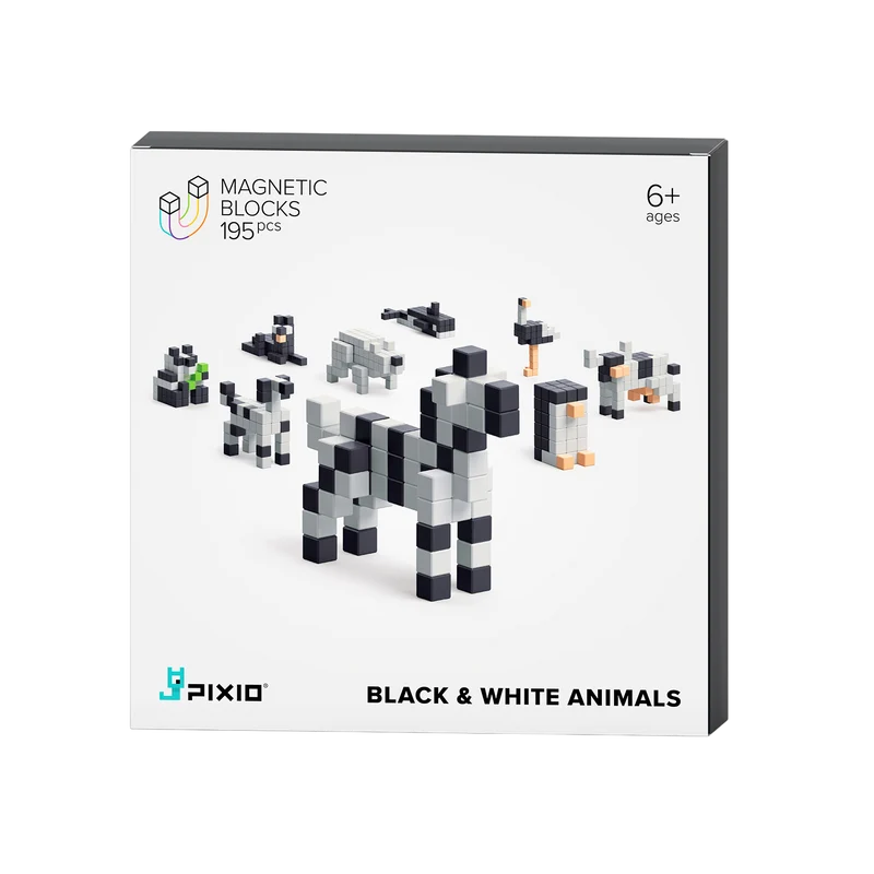 Magnetbaukasten Black & White Animals