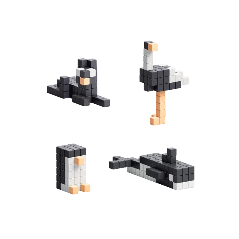 Magnetbaukasten Black & White Animals