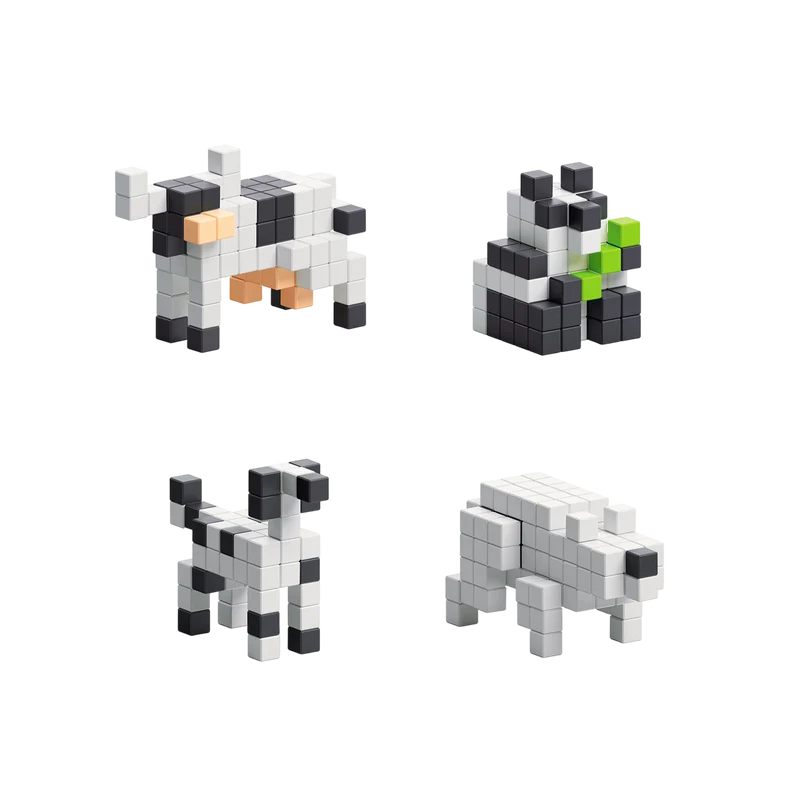 Magnetbaukasten Black & White Animals