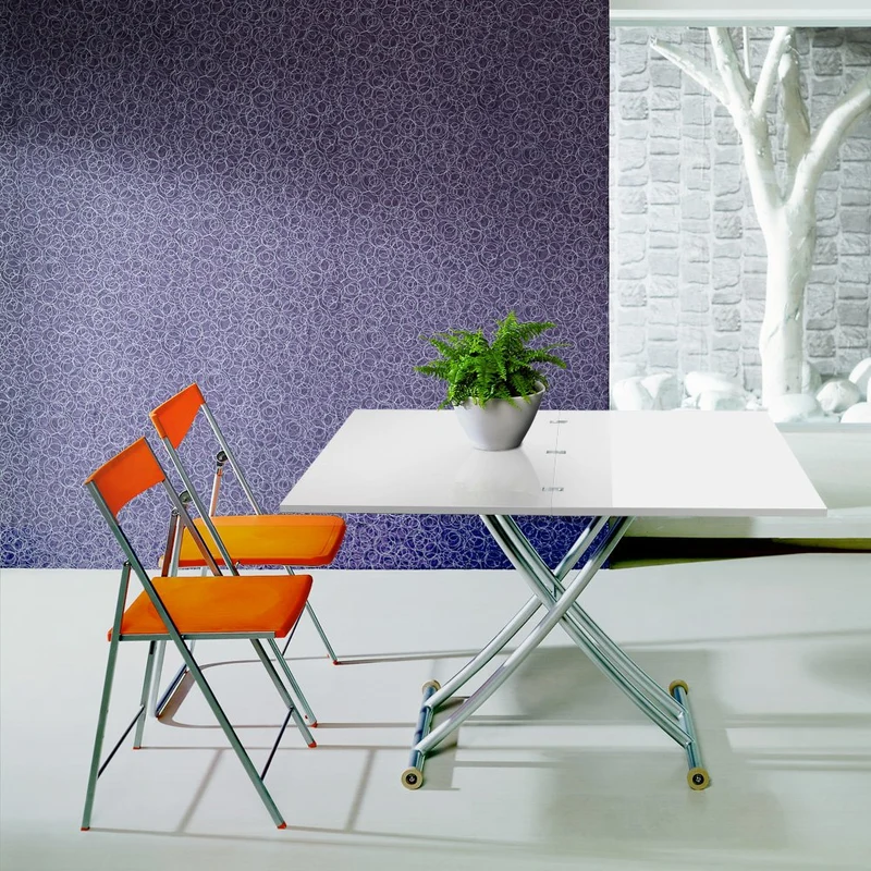 INTENSEDECO Table Basse relevable Philadelphia Blanc laqué