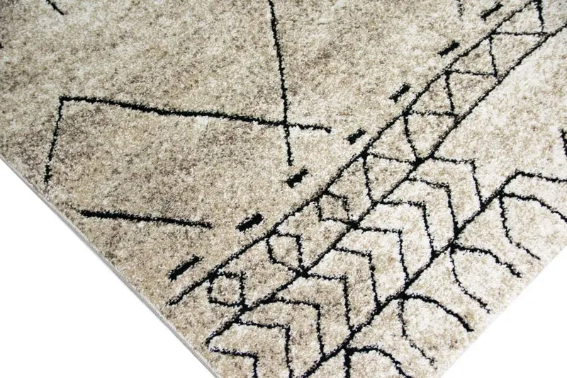Mérinos Tapis Designer Salon Tapis modèle marocain Beige Größe 200 x 290 cm