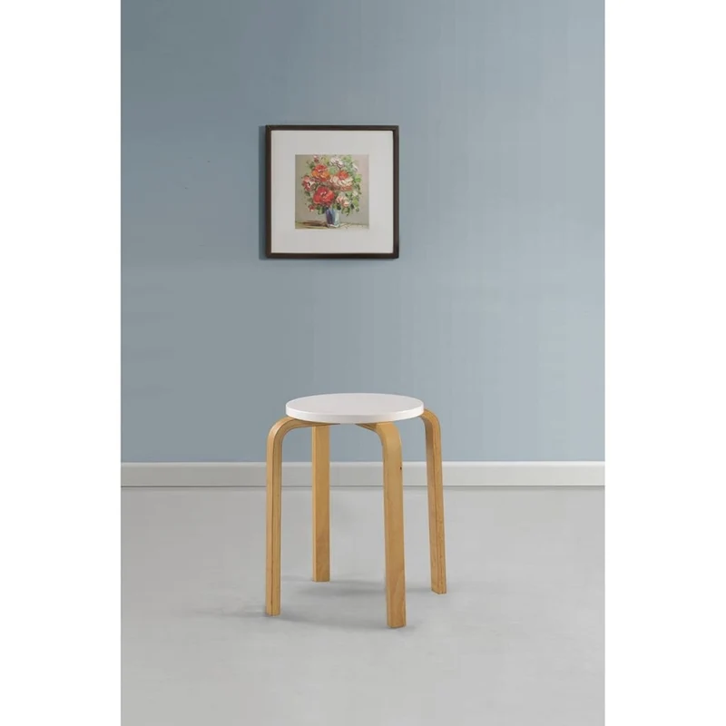vidaXL 4X Tabourets Empilables Bois Cintré Chaise Siège Bar Maison Intérieur