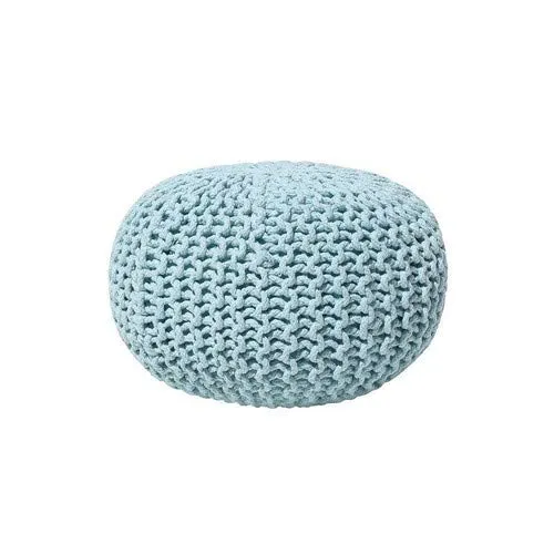 Beliani Pouf Bleu Clair 40 x 25 cm Conrad