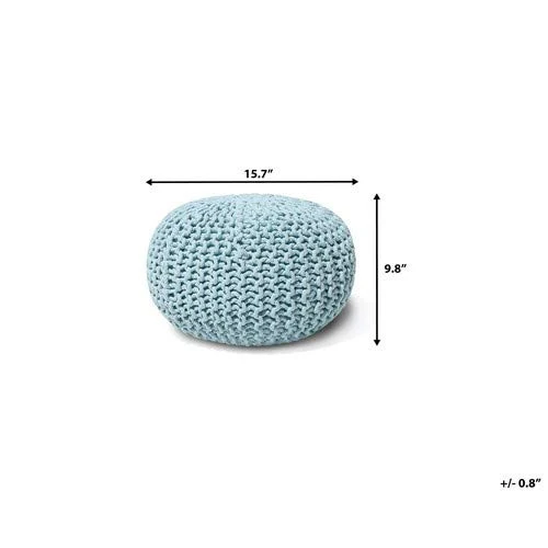 Beliani Pouf Bleu Clair 40 x 25 cm Conrad
