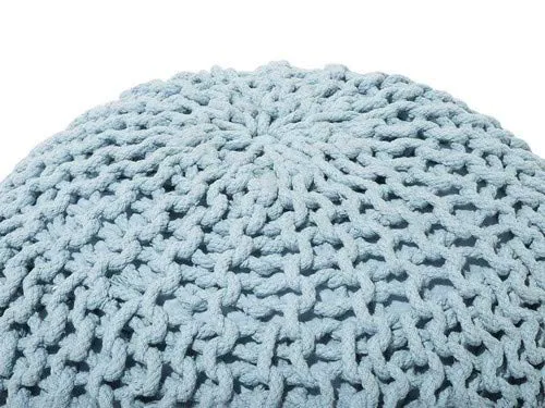 Beliani Pouf Bleu Clair 40 x 25 cm Conrad
