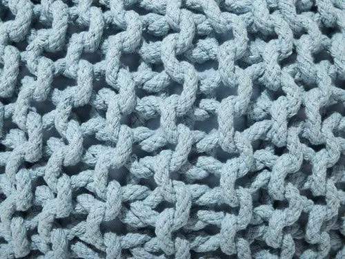 Beliani Pouf Bleu Clair 40 x 25 cm Conrad