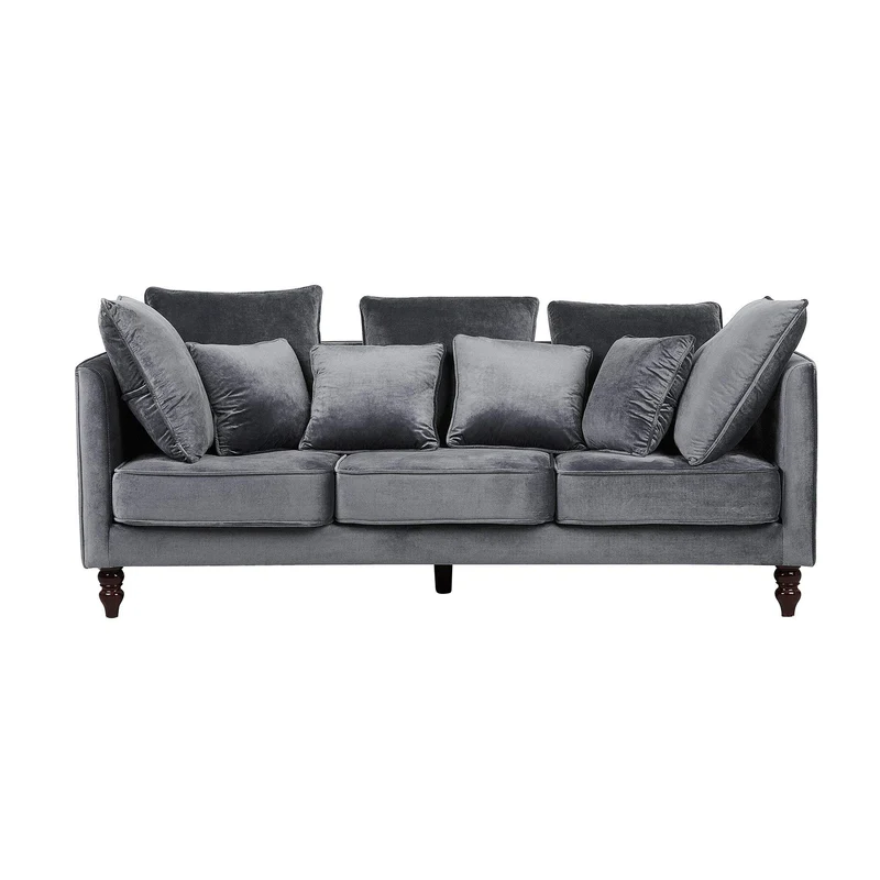 Beliani Canapé en Tissu Gris FENSTAD