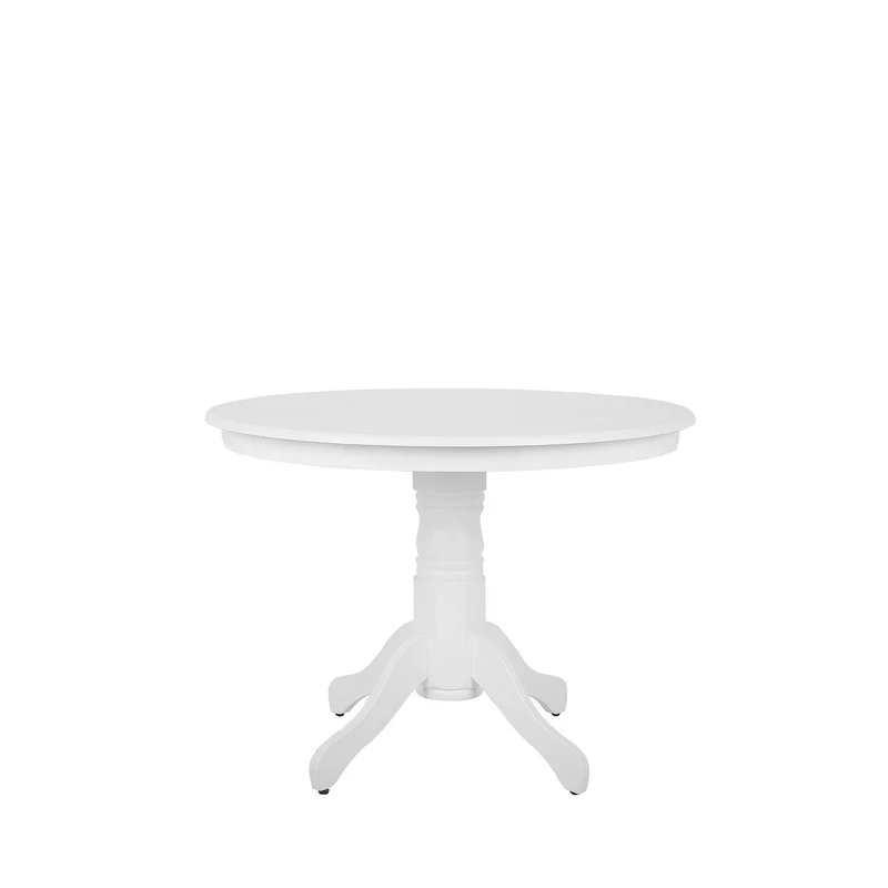 Beliani Table Ronde 100 cm Blanche Akron