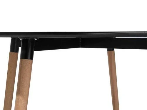 Table de Salle à Manger - Table de Cuisine - Noir - 120 cm - Bovio
