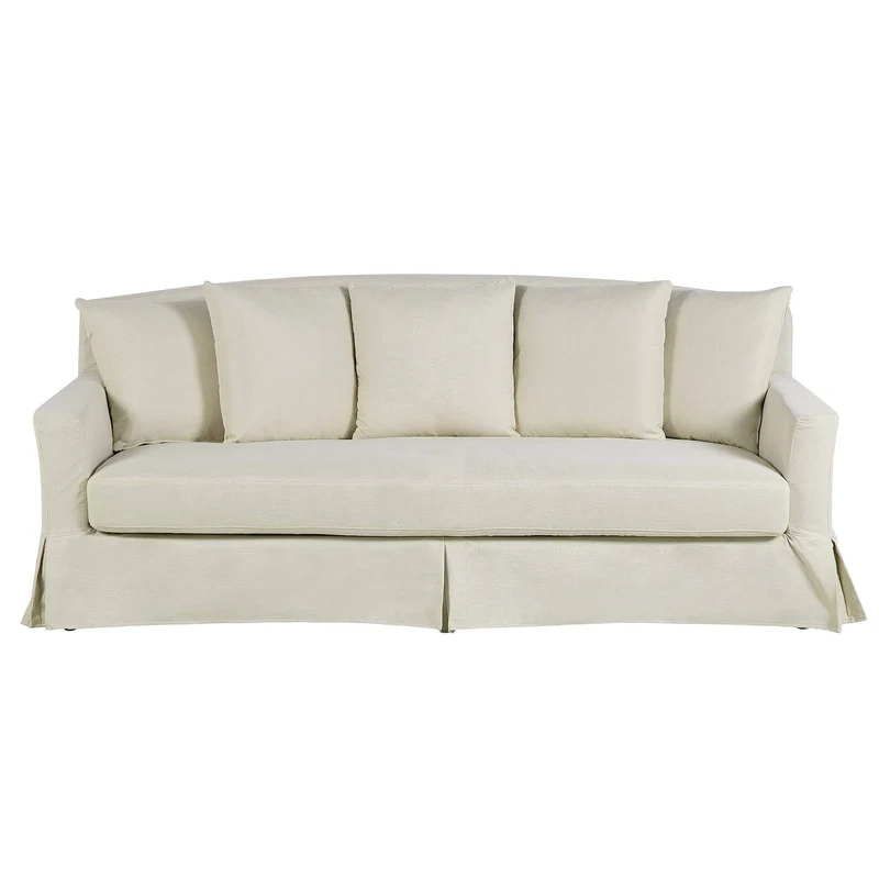 Beliani Canapé 3 Places en Tissu Beige GILJA