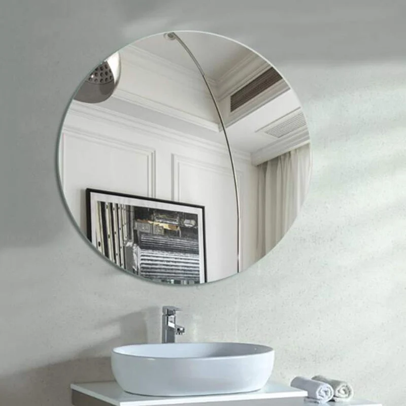Miroir mural Miroir de Salle de Bains Rond, sans Cadre, Miroir de Maquillage de Miroir de Maquillage de Style européen pour la Maison, Miroir de Maquillage (50cm / 60cm / 70cm / 80cm)