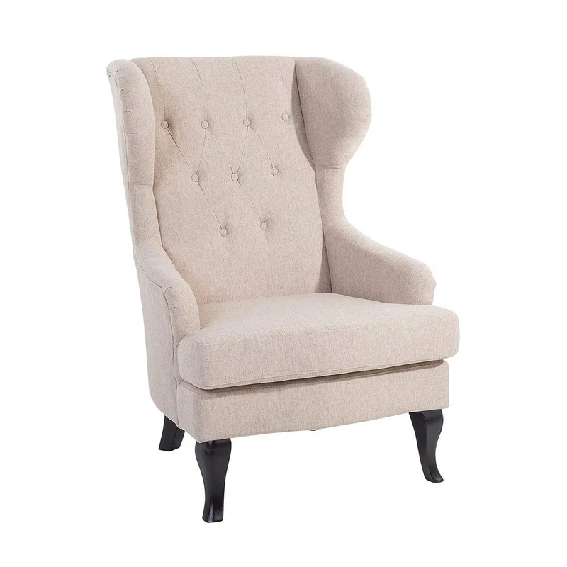 Fauteuil en Tissu - Fauteuil tapissé Beige - Alta
