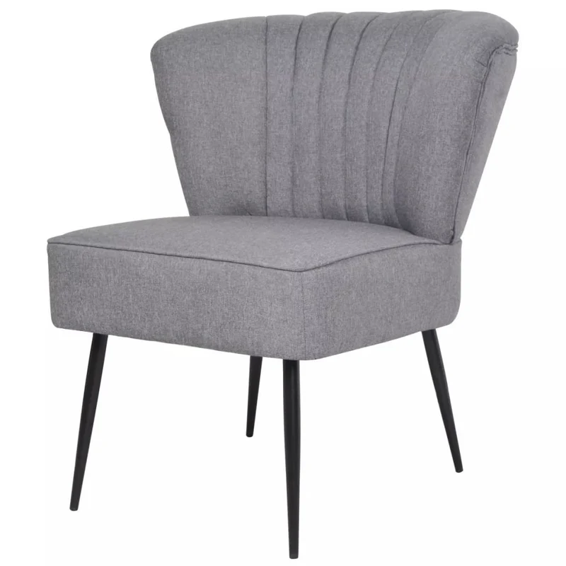 vidaXL Chaise de Cocktail Chaise pour Salon Séjour Bureau Fauteuil Gris Clair