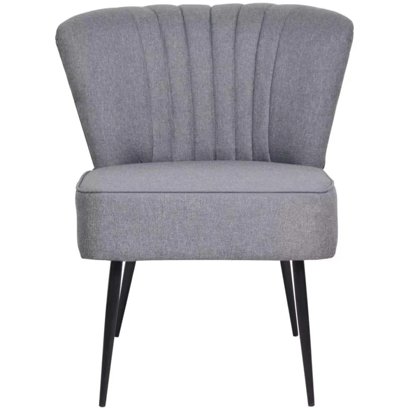 vidaXL Chaise de Cocktail Chaise pour Salon Séjour Bureau Fauteuil Gris Clair