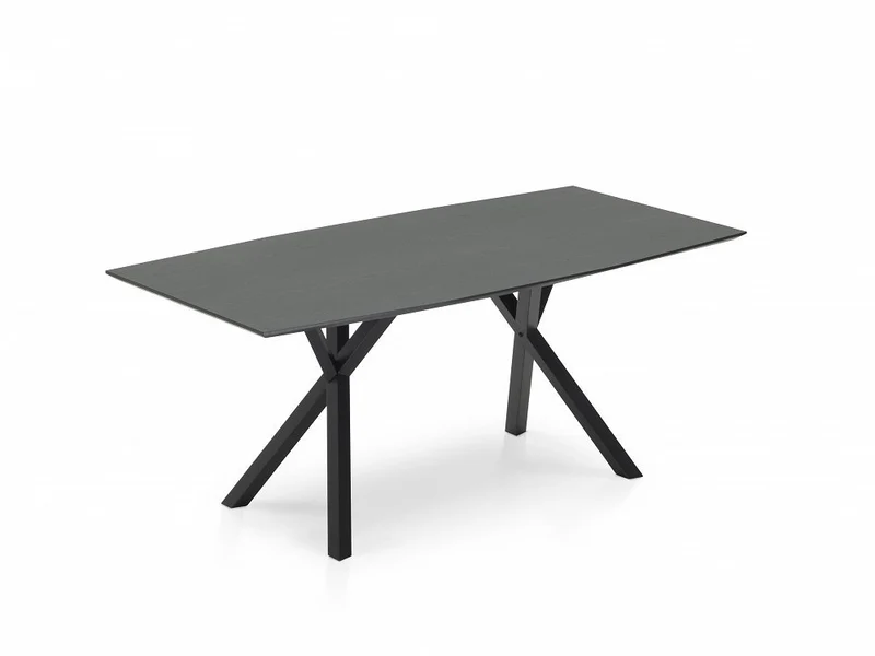Beliani Table de Salle à Manger - Table de Cuisine - Noir - LISALA